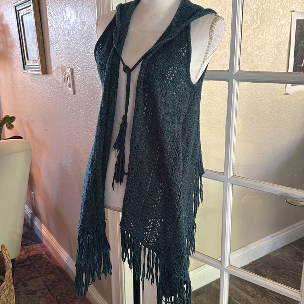 Teal Cardigan Vest